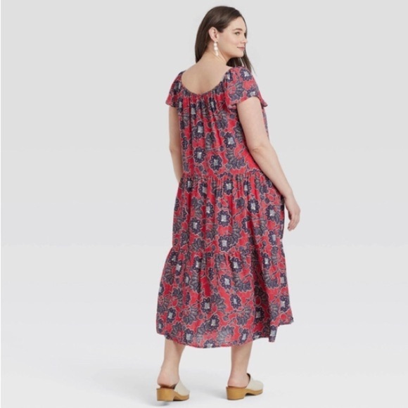 Floral Red Dress - Picture 7 of 7